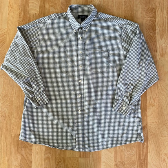 Brooks Brothers Plaid Men's Button Down Shirt Size XXL Green/White Long Sleeve - Picture 3 of 10
